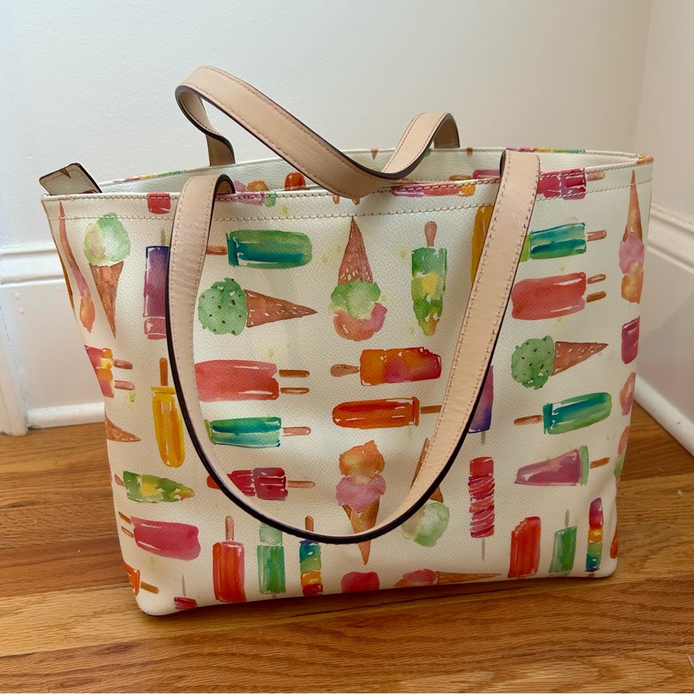 Kate spade popsicle/ icecream large tote bag RARE